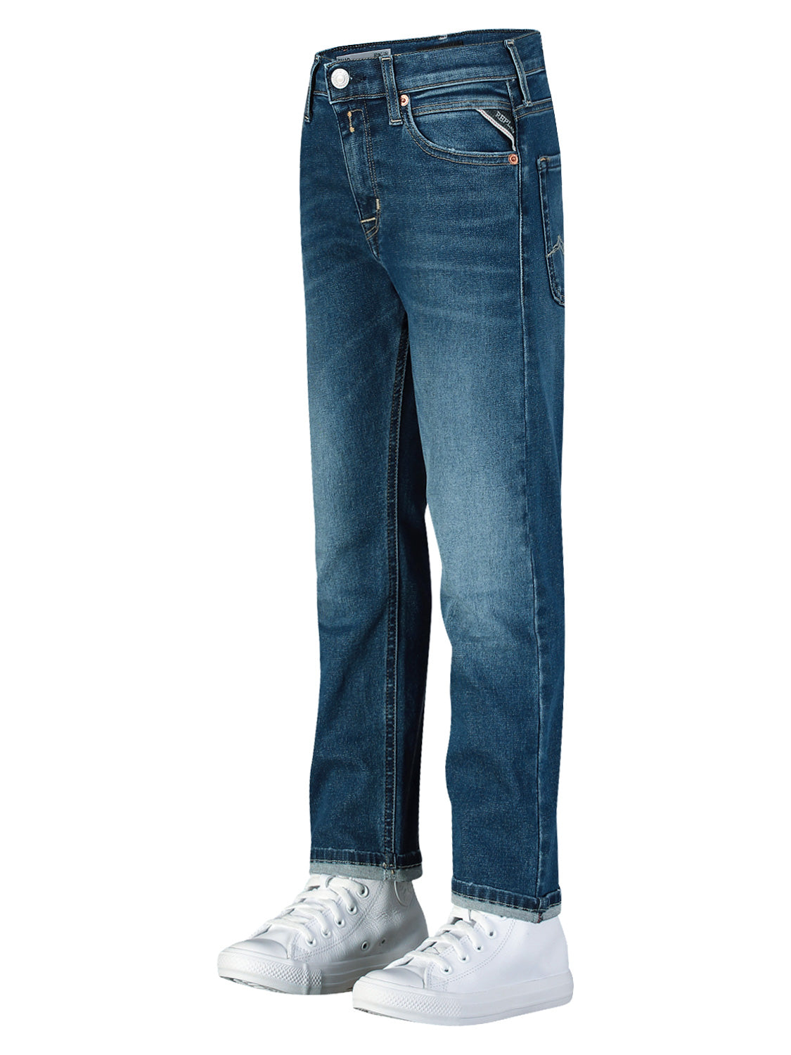 Replay & Sons Kids jeans Hyperflex Re-Used Blue in Blue 6800351524-5.jpg | NICKIS.com