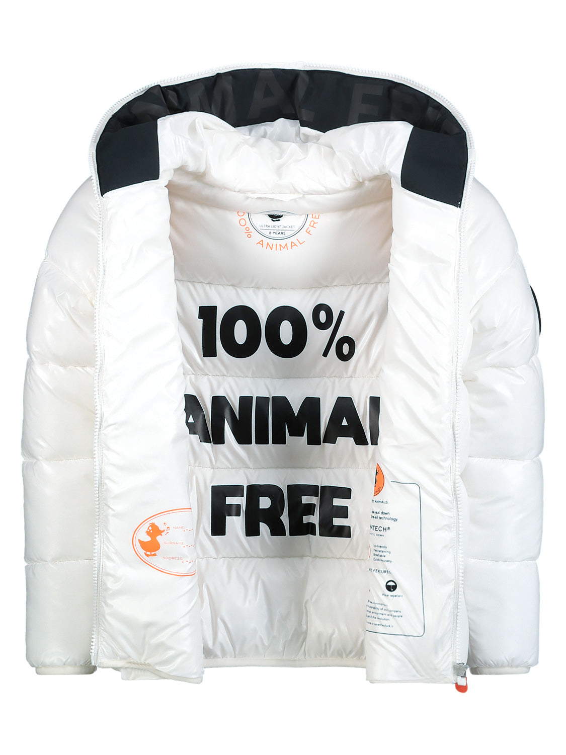 Save the Duck Kids winter jacket Kate White in White 6800570802-6.jpg | NICKIS.com