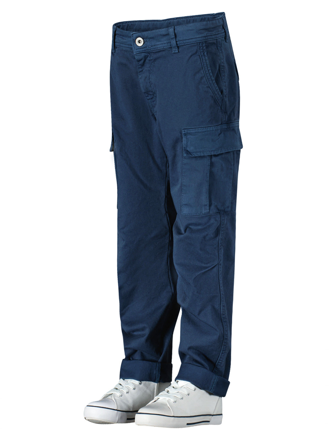 PLEASE - THE TROUSERS Kids Cargo Trousers Blue in Blue 6800575424-3.jpg | NICKIS.com