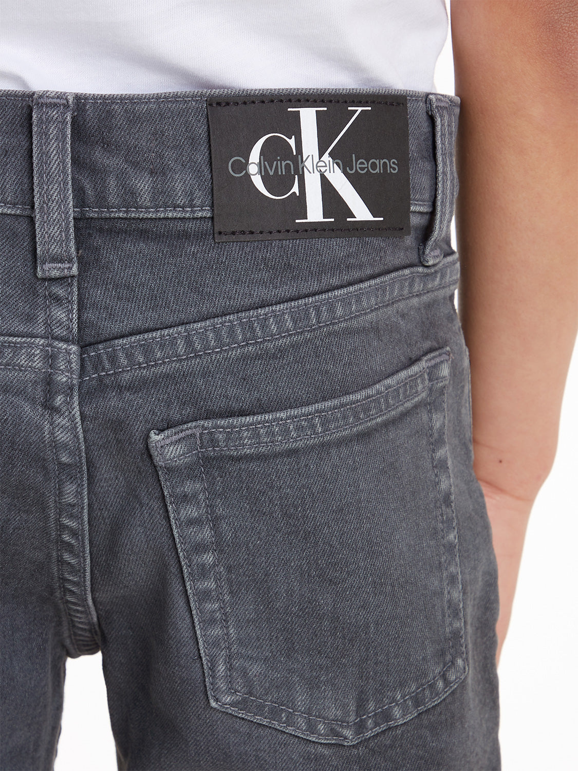 Calvin Klein Kids jeans Dad Grey Dark Overdyed Anthracite Grey in Anthracite Grey 6801111610-8.jpg | NICKIS.com