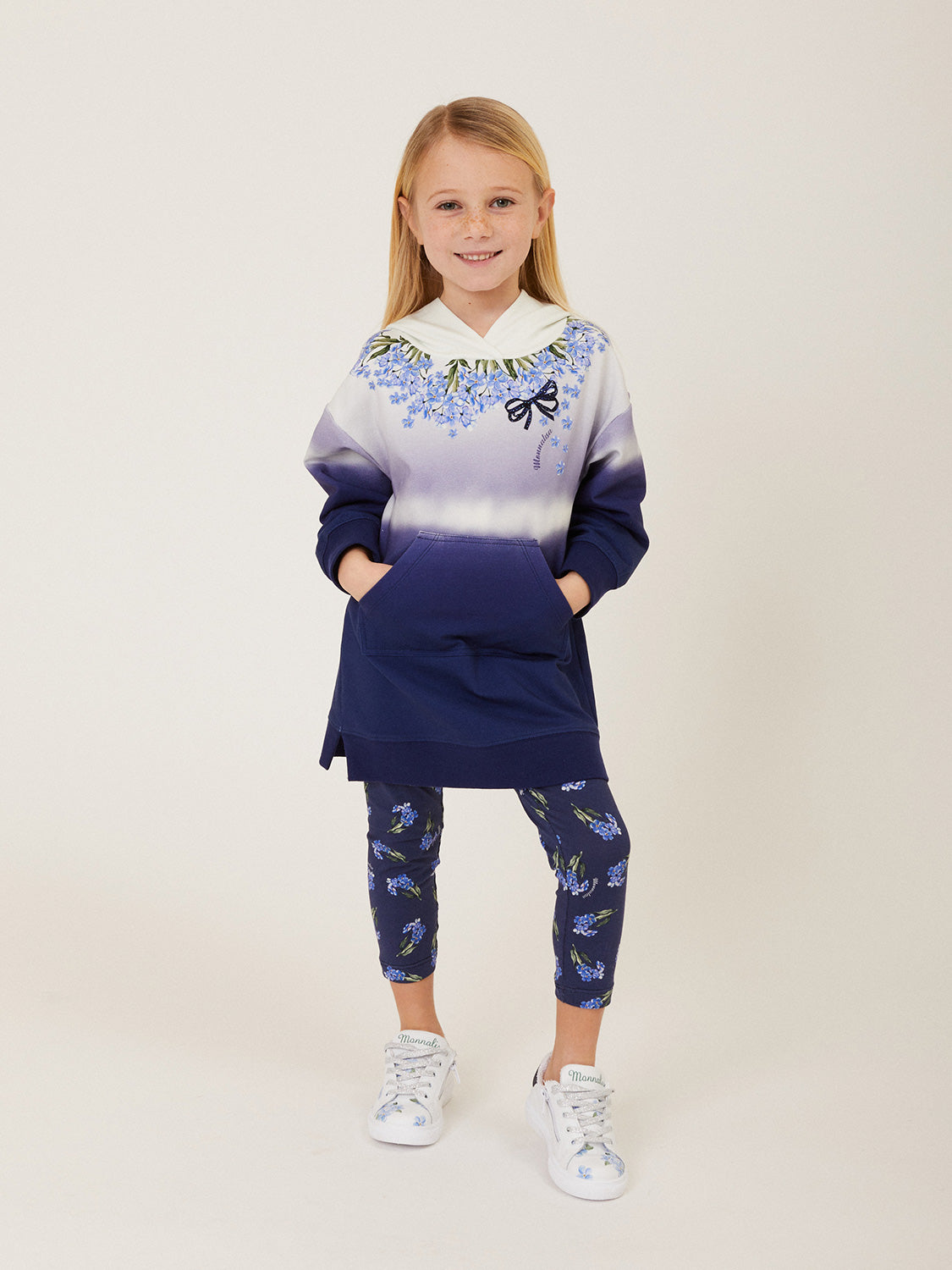 Monnalisa Kids dress Blue in Blue 6801703987-2.jpg | NICKIS.com