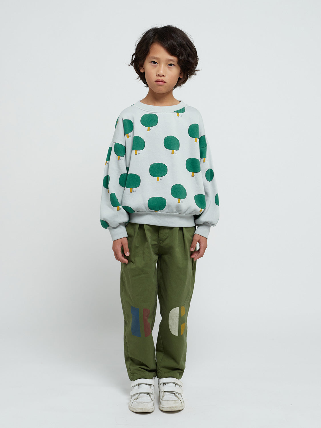 Bobo Choses Kids Chinos Multicolor B.C Olive Green in Olive Green 6802150822-2.jpg | NICKIS.com