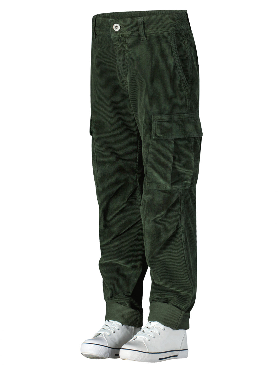 PLEASE - THE TROUSERS Kids Cargo Trousers Olive Green in Olive Green 6802155884-3.jpg | NICKIS.com