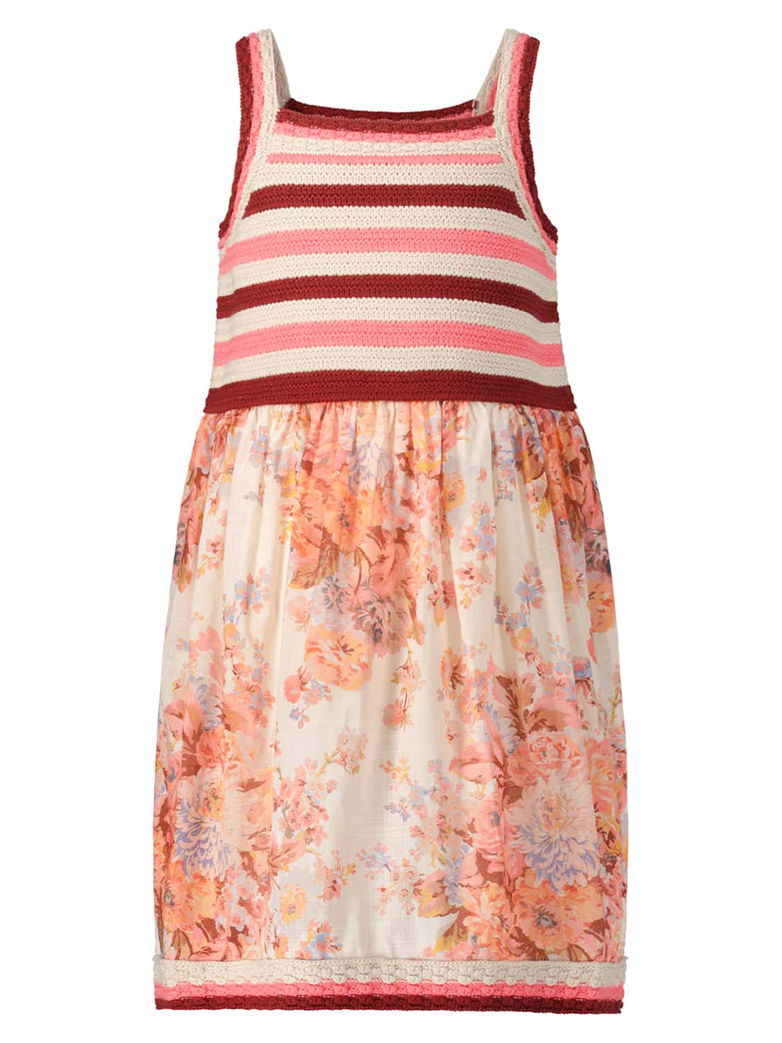 ZIMMERMANN Kids dress Devi Coral in Coral 6802332585-1.jpg | NICKIS.com