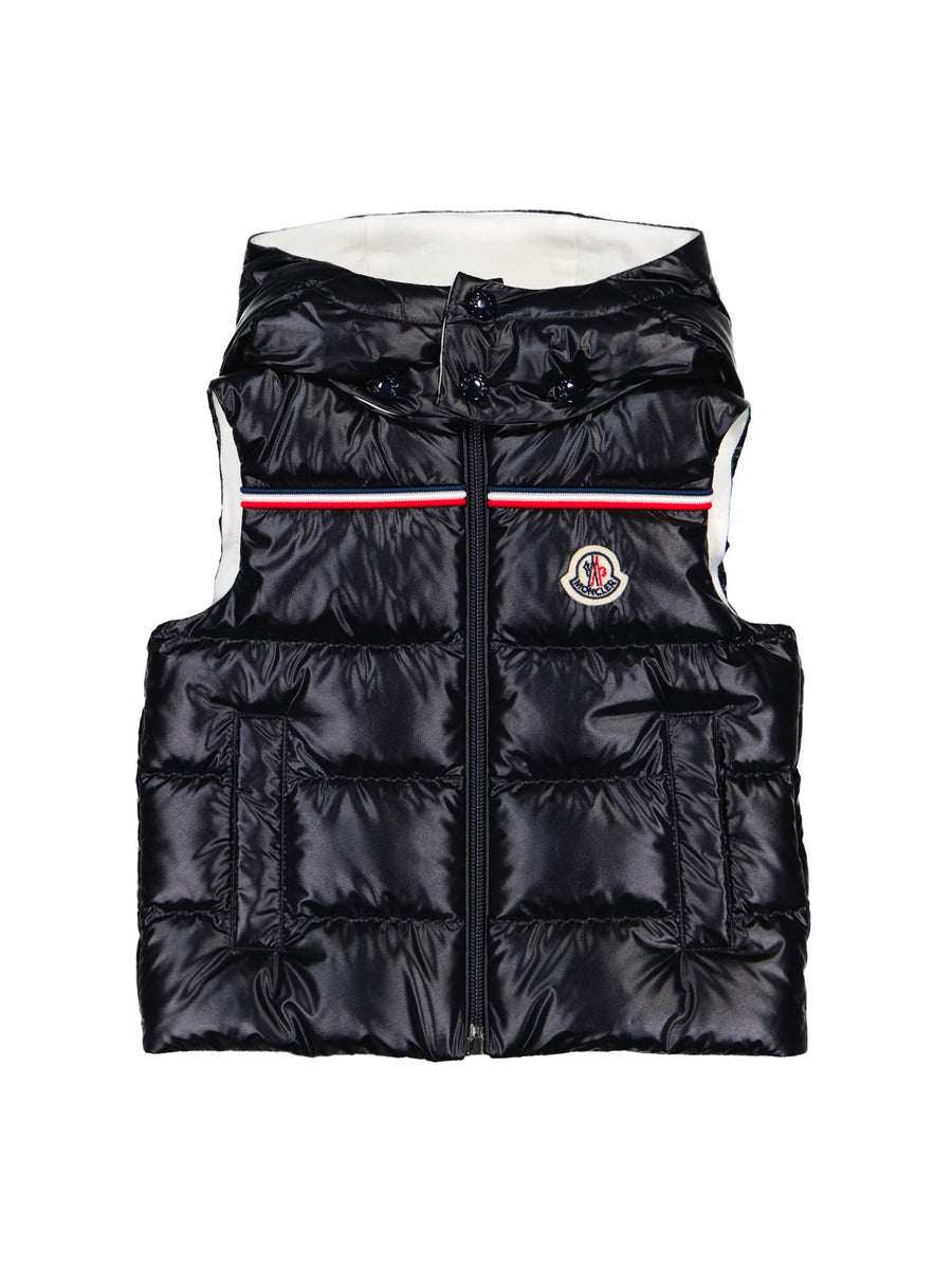 MONCLER ネイビー　 6/9M ロンパース 70cm Moncler Jr Jumpsuit (MONCLER/ベビーロンパース・カバーオール