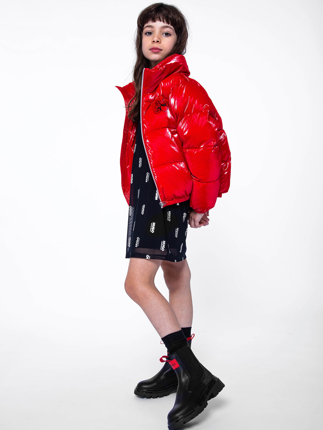 HUGO Kids winter jacket Red in Red 6802471111-2.jpg | NICKIS.com