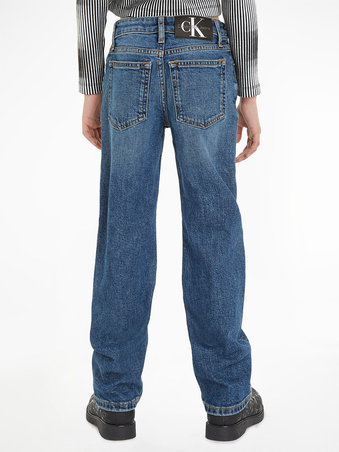 Calvin Klein Kids jeans Hr Straight Auth Dark Blue Blue in Blue 6802607536-3.jpg | NICKIS.com