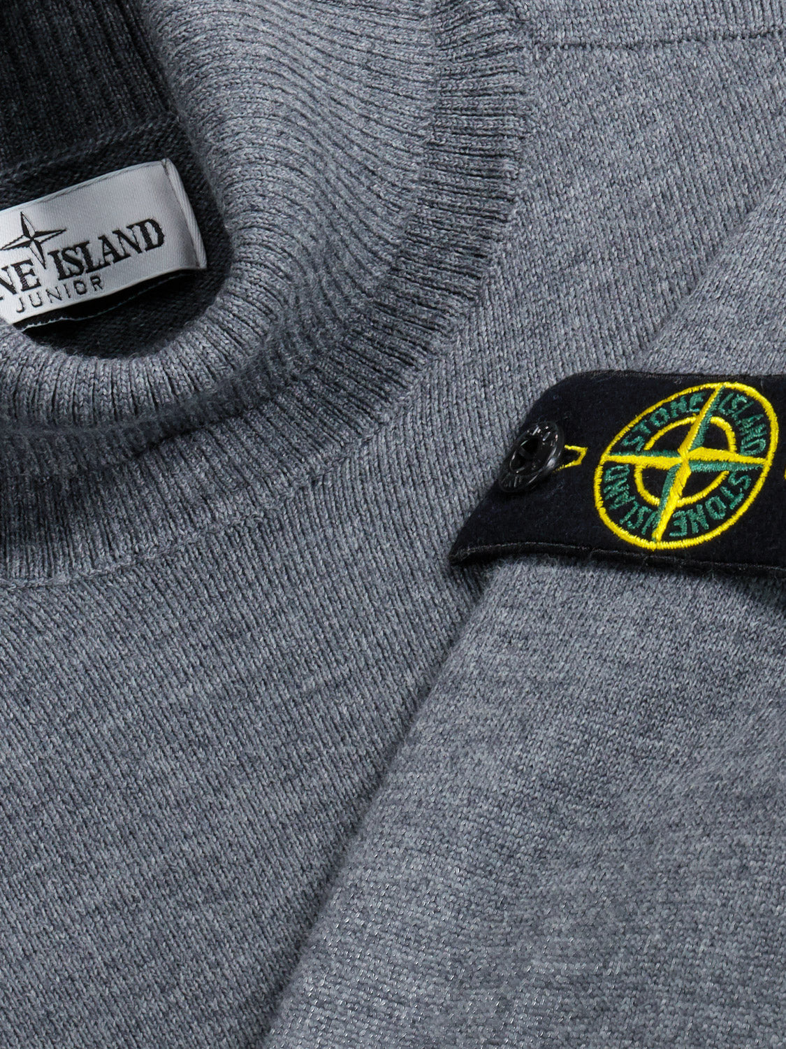 STONE ISLAND JUNIOR Kids Sweaters Anthracite Grey in Anthracite Grey 6802757080-7.jpg | NICKIS.com