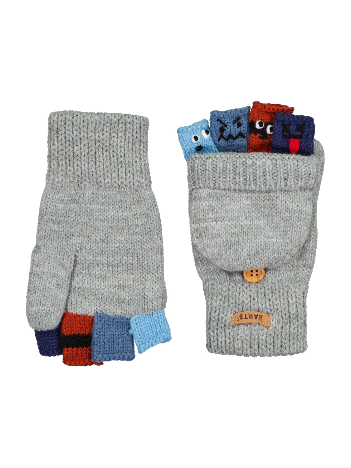 Barts Kids gloves Puppeteer Grey in Grey 6802970039-4.jpg | NICKIS.com