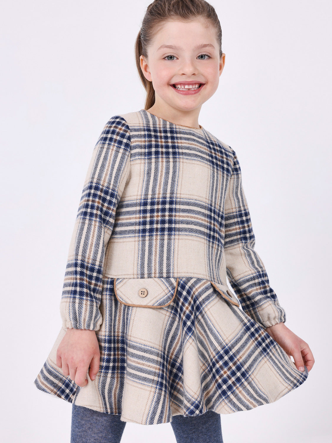 Mayoral Kids dress Beige in Beige 6803355629-2.jpg | NICKIS.com