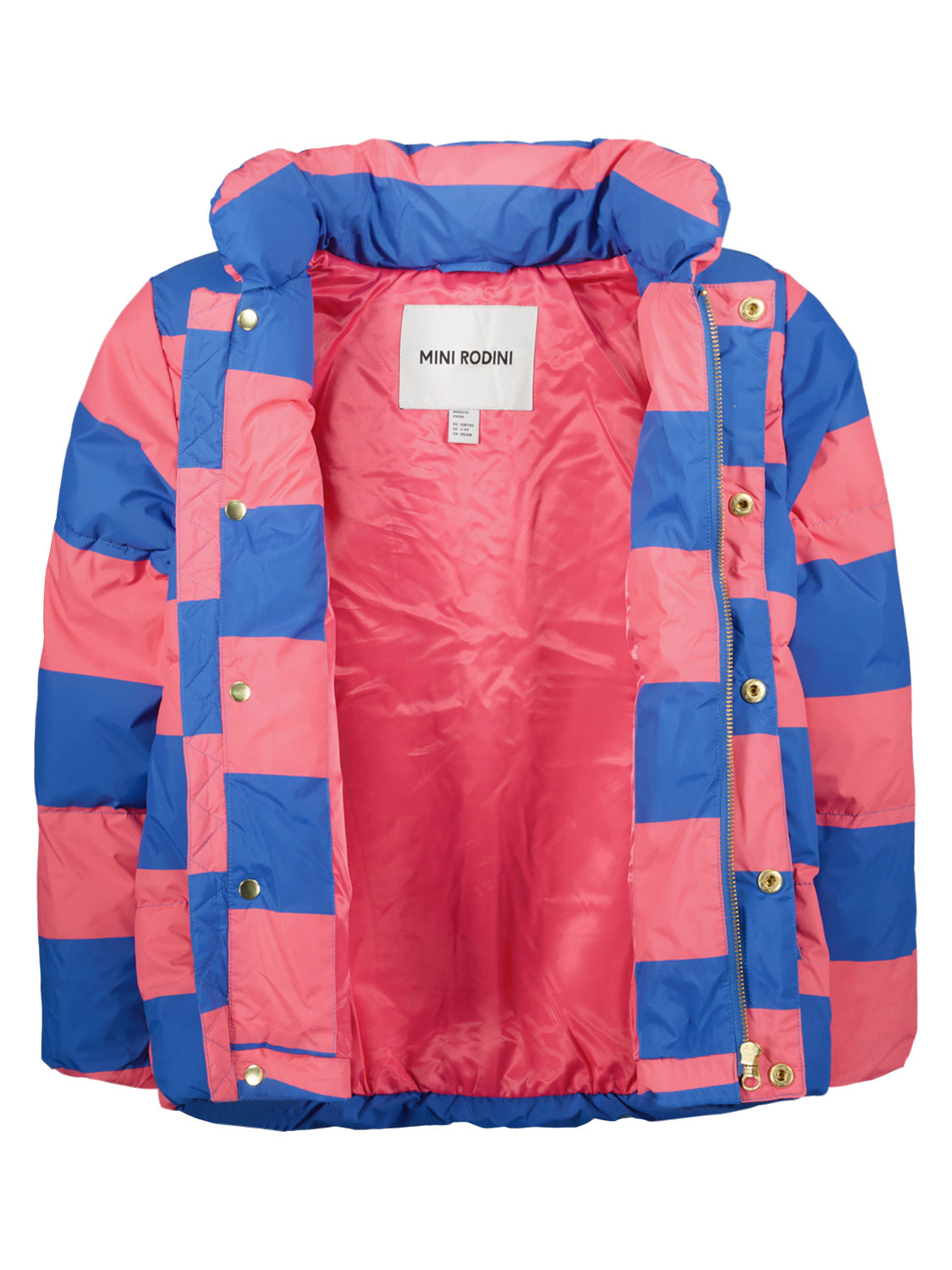 Mini Rodini Kids winter jacket Stripe Fuchsia in Fuchsia 6803572458-5.jpg | NICKIS.com