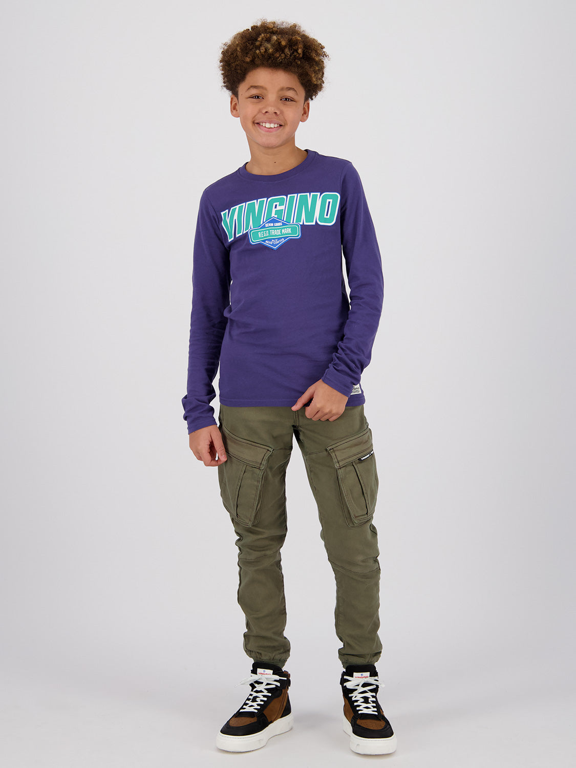 Vingino Kids Cargo Trousers Carlos Olive Green in Olive Green 6803670670-2.jpg | NICKIS.com