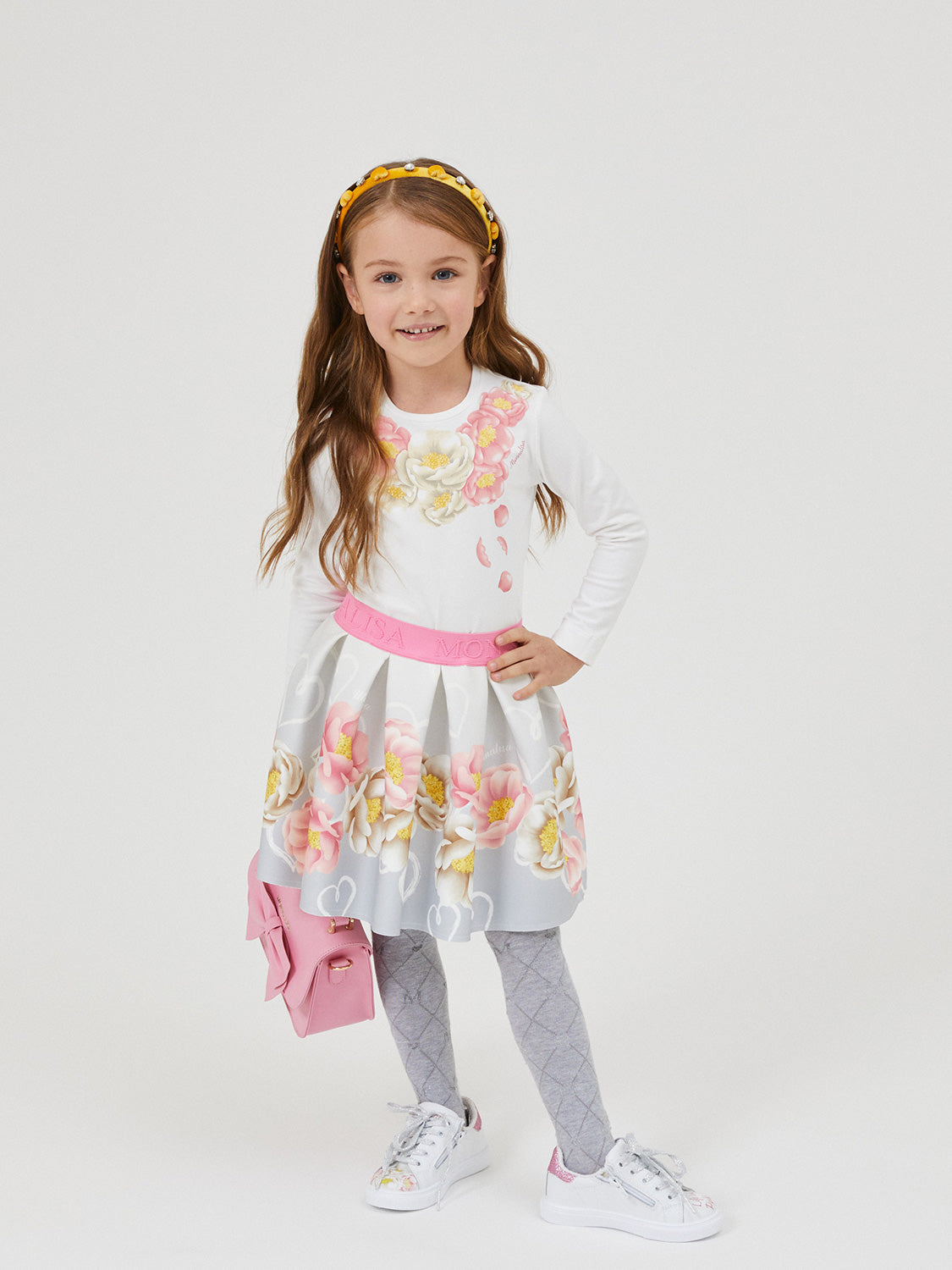 Monnalisa Kids skirt Grey in Grey 6804255067-2.jpg | NICKIS.com