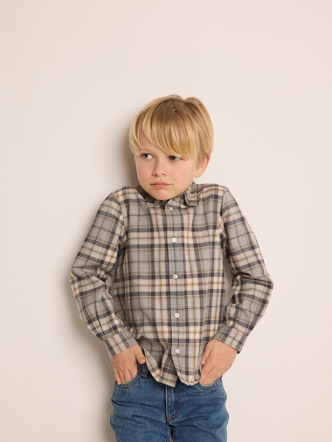 Bonpoint Kids shirt Daho Beige in Beige 6804274020-2.jpg | NICKIS.com