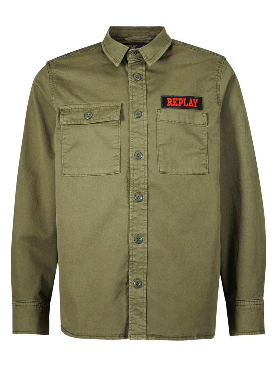 Replay & Sons Kids shirt Olive Green in Olive Green 6804372813-1.jpg | NICKIS.com