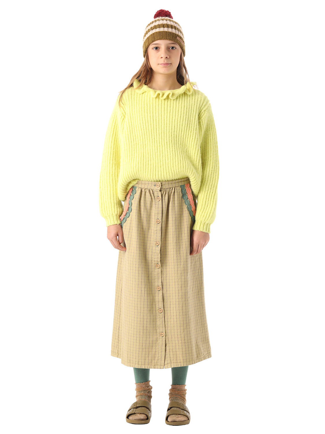 Piupiuchick Kids skirt Olive Green in Olive Green 6804479060-2.jpg | NICKIS.com