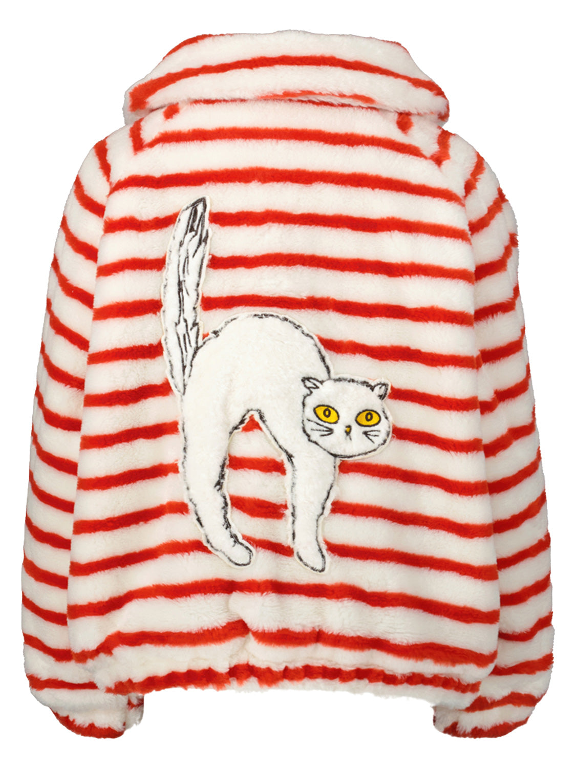 Mini Rodini Kids jacket Angry Cat White in White 6804592778-4.jpg | NICKIS.com