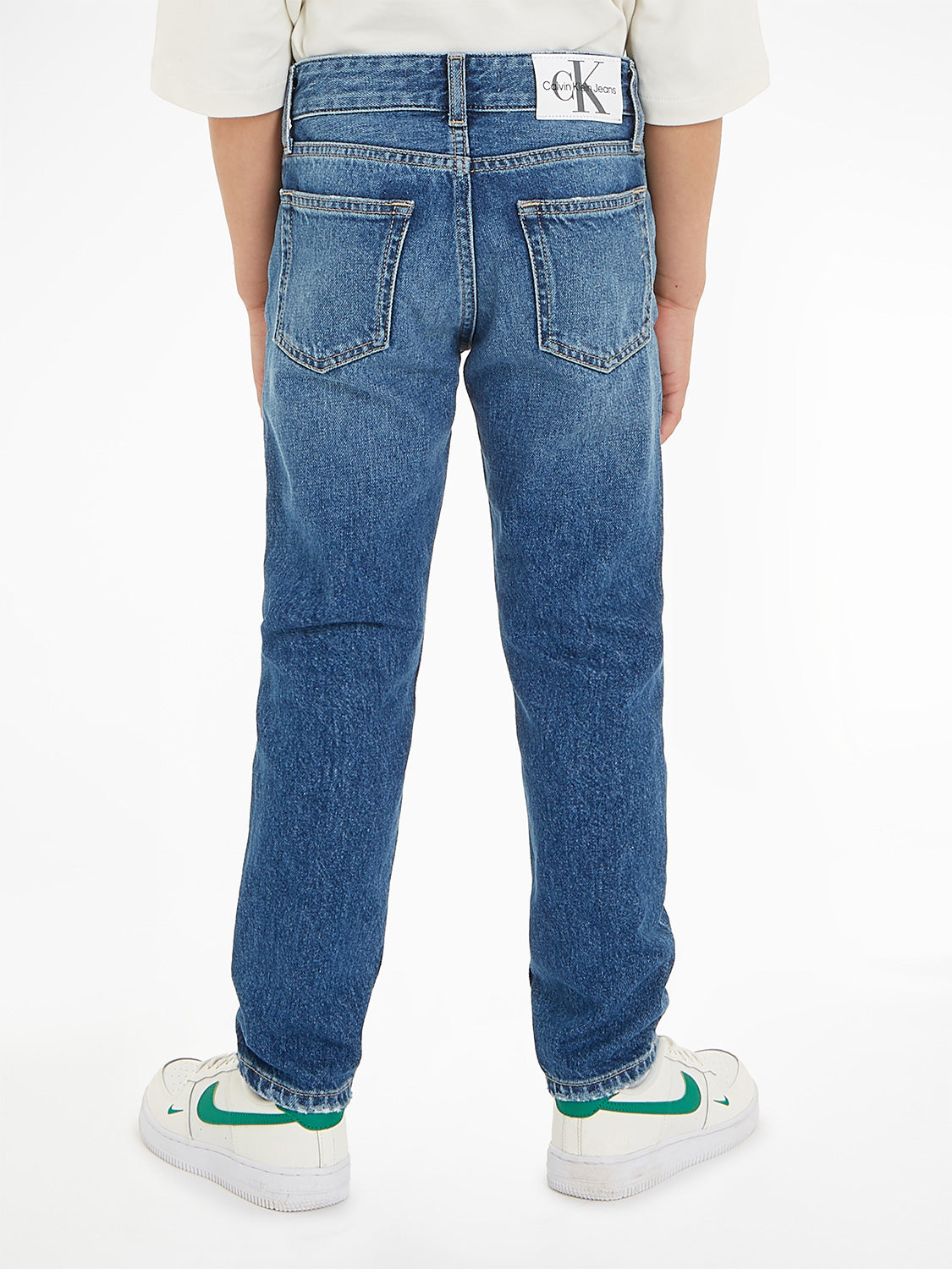 Calvin Klein Kids jeans Dad Salt And Pepper Mid Blue Blue in Blue 6804681520-3.jpg | NICKIS.com