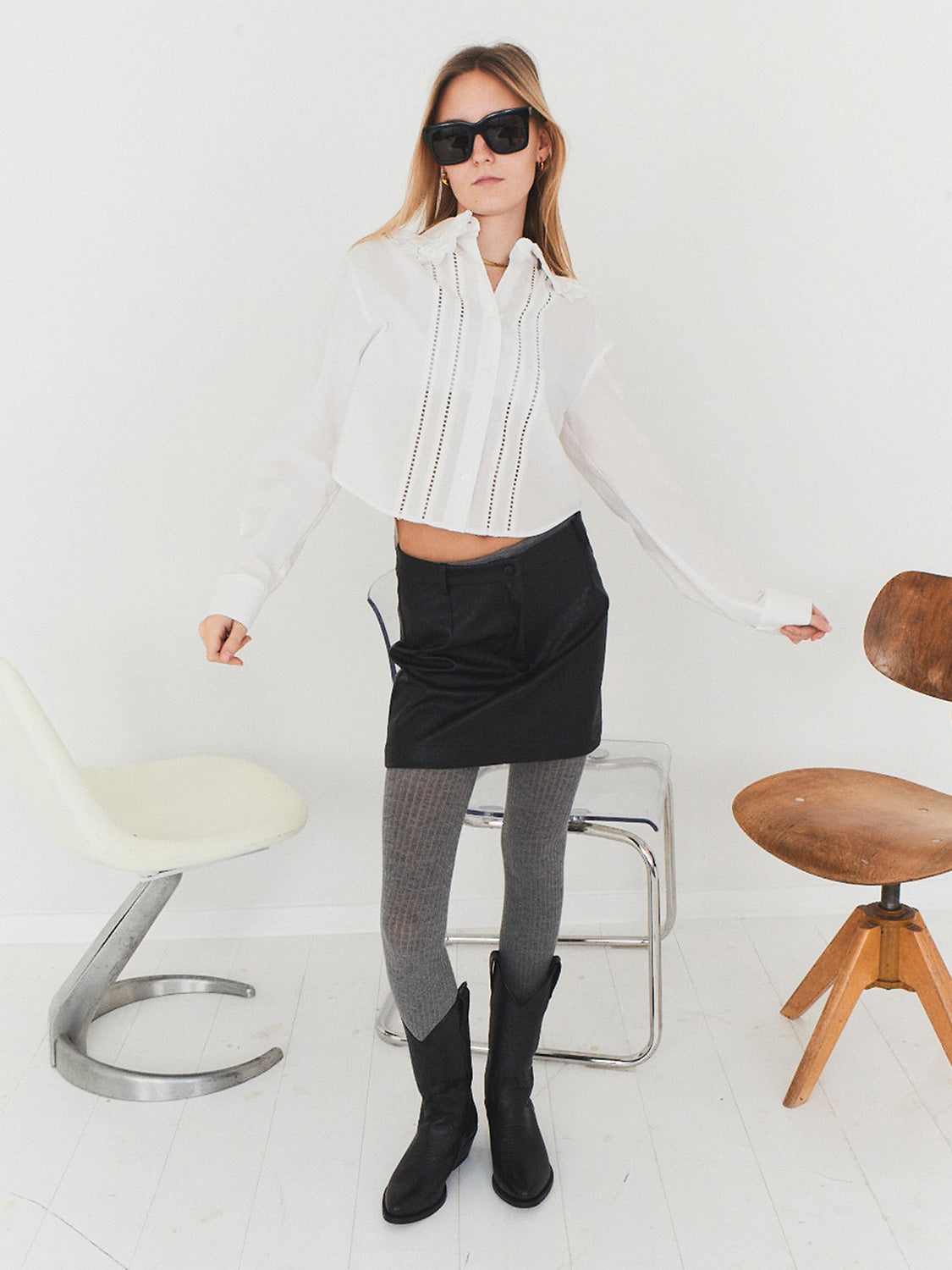 DESIGNERS, REMIX GIRLS Kids blouse Sandrine White in White 6804726149-2.jpg | NICKIS.com