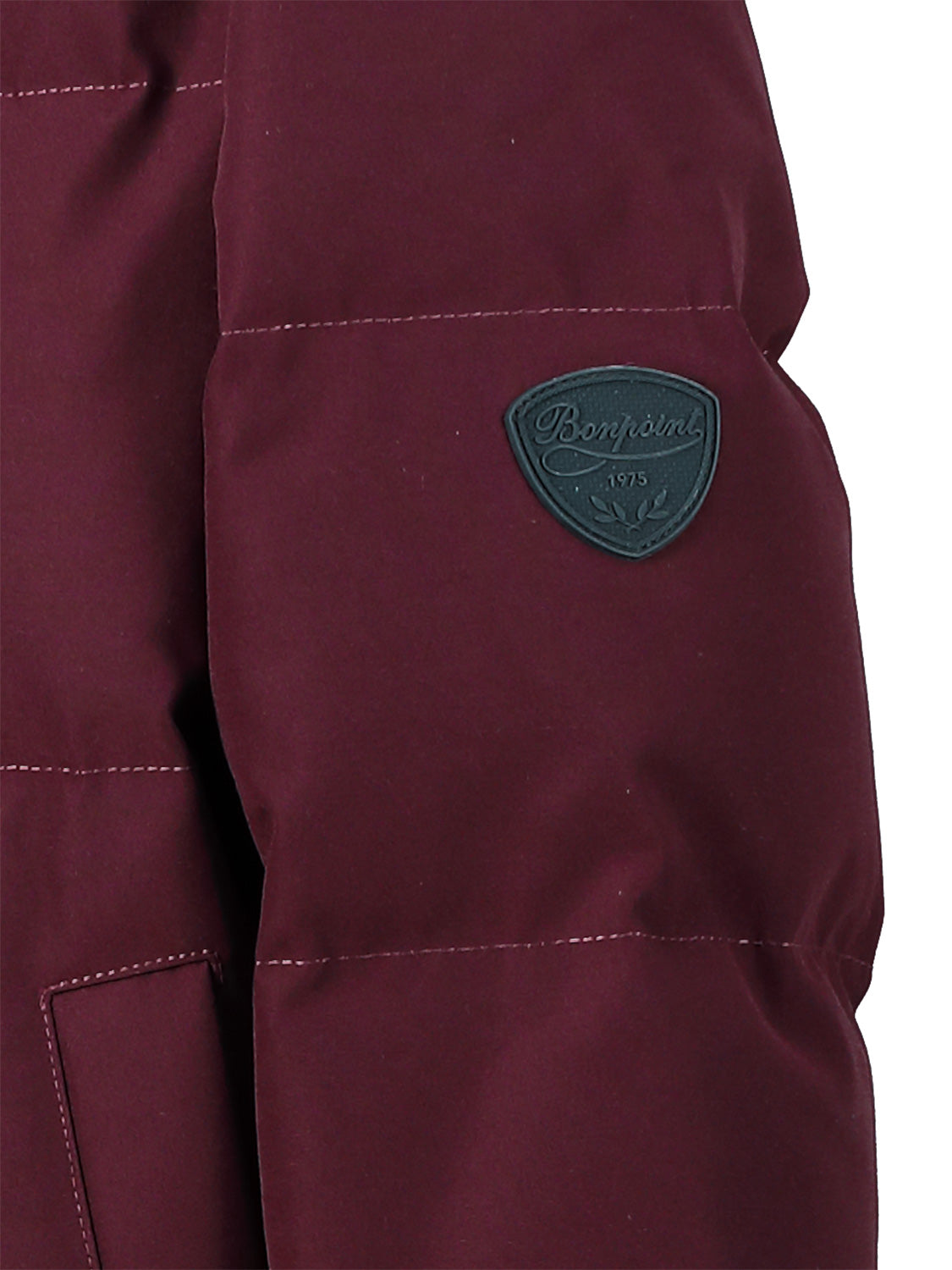 Bonpoint Kids Down Jacket Benji Burgundy in Burgundy 6804824189-7.jpg | NICKIS.com