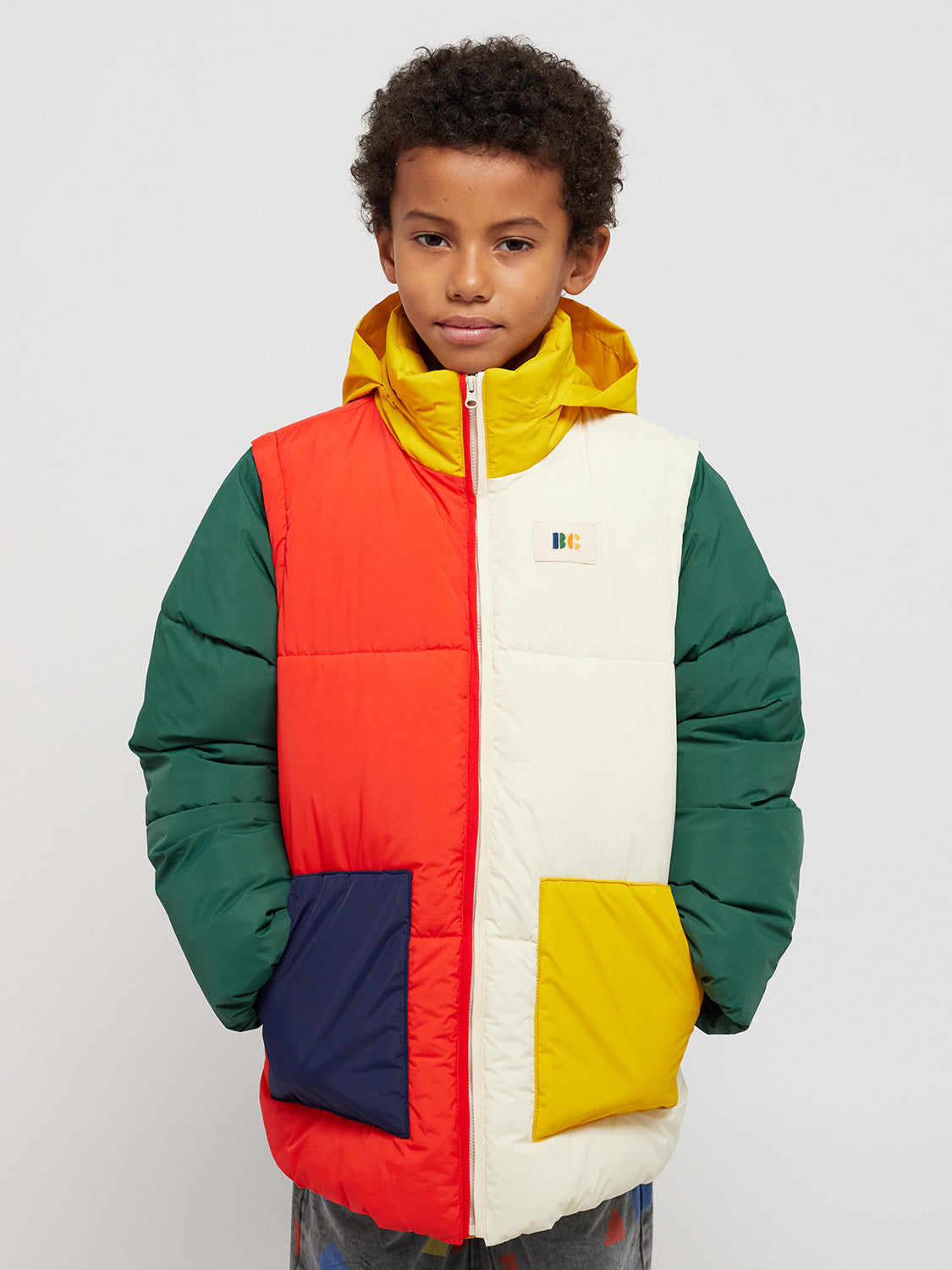 Bobo Choses winter jacket Color Block Multicolored unisex