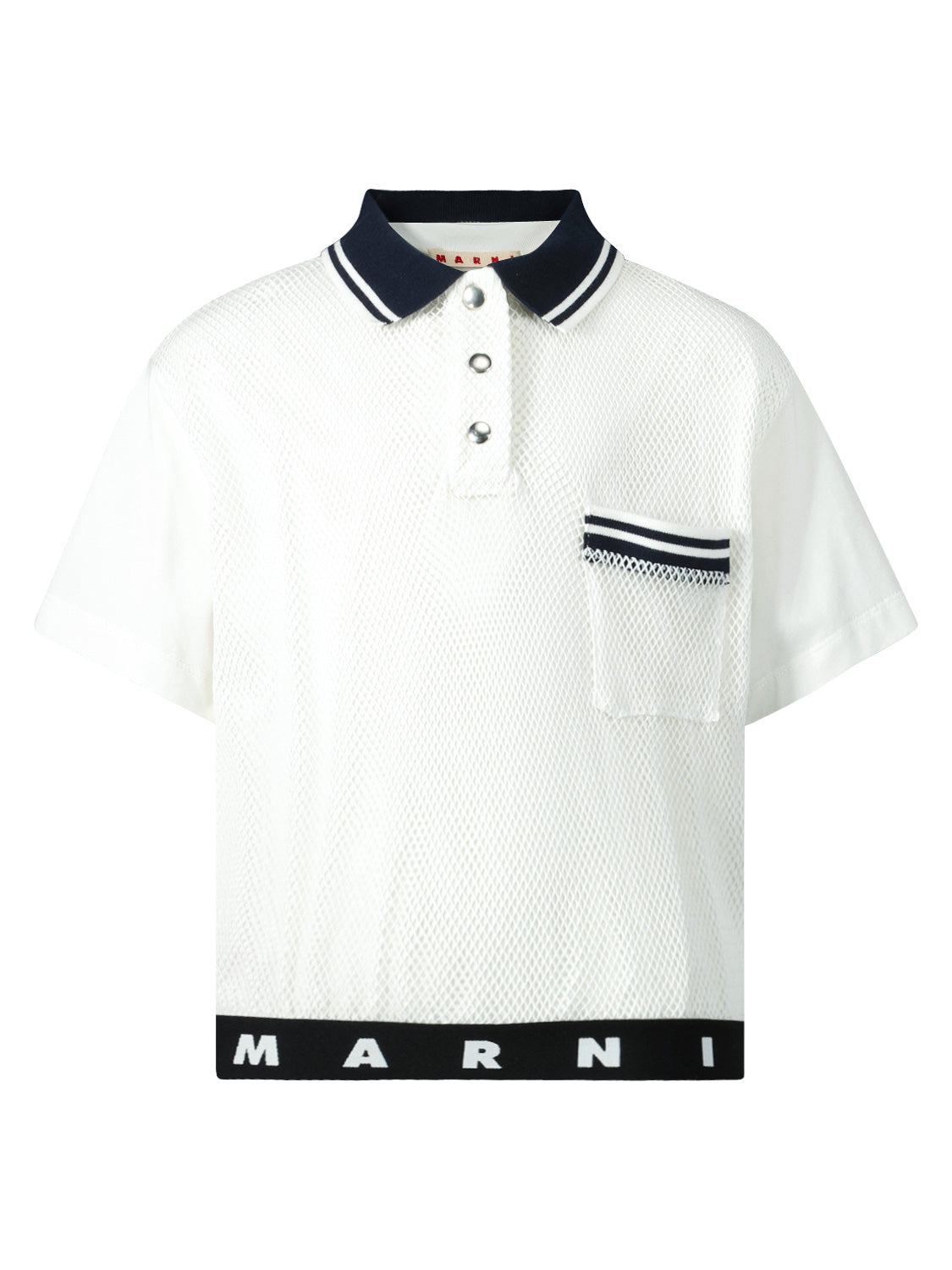 Marni Kids Polo Shirt White in White 6805156224-1.jpg | NICKIS.com