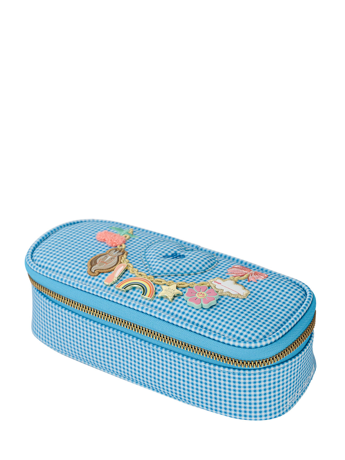 Jeune Premier Kids Pencil Case Vichy Love Blue in Blue 6805213431-1.jpg | NICKIS.com