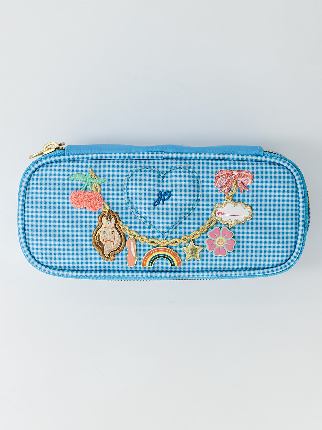 Jeune Premier Kids Pencil Case Vichy Love Blue in Blue 6805213431-2.jpg | NICKIS.com