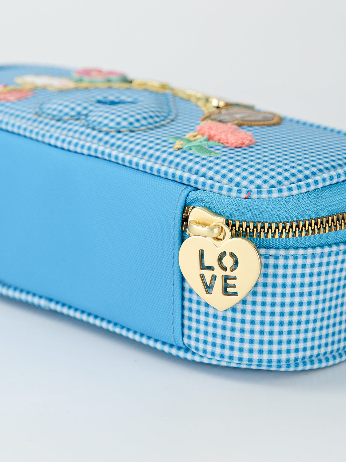 Jeune Premier Kids Pencil Case Vichy Love Blue in Blue 6805213431-4.jpg | NICKIS.com