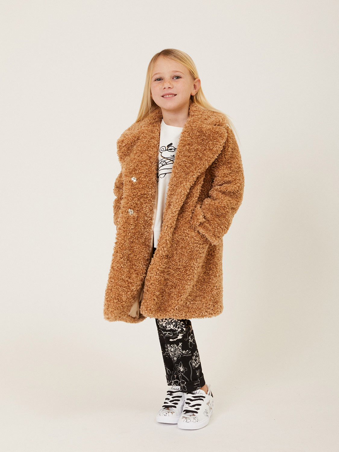 Monnalisa Kids coat Camel in Camel 6805977580-2.jpg | NICKIS.com