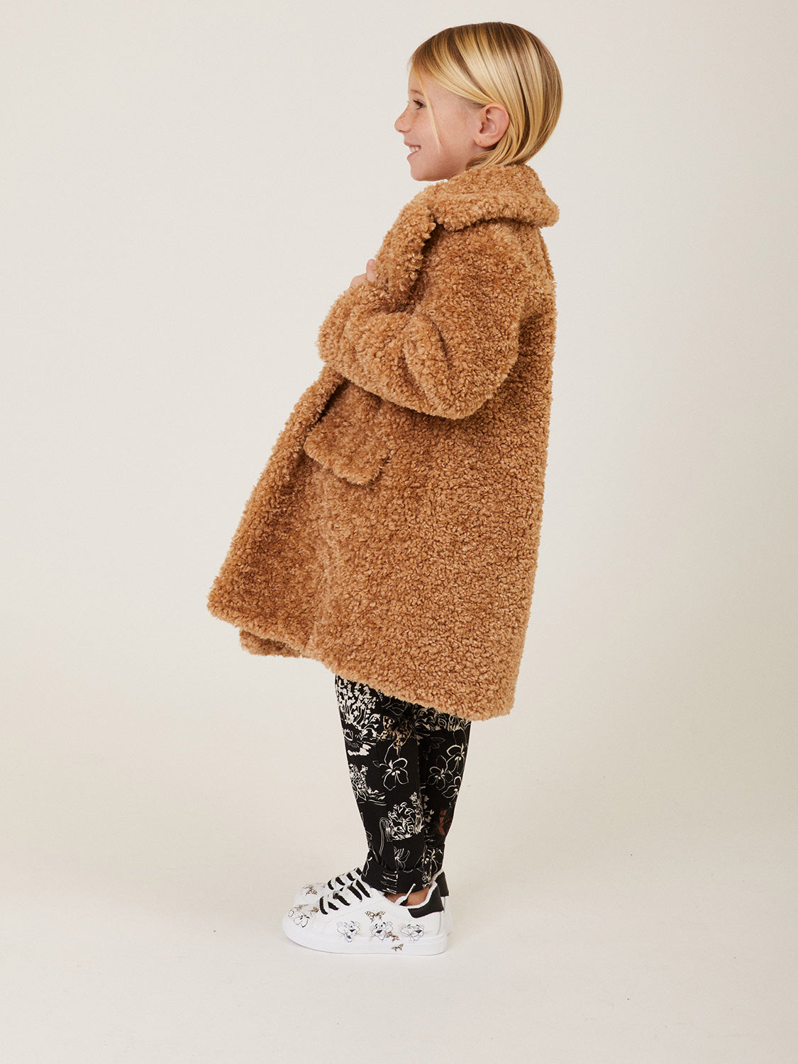 Monnalisa Kids coat Camel in Camel 6805977580-3.jpg | NICKIS.com