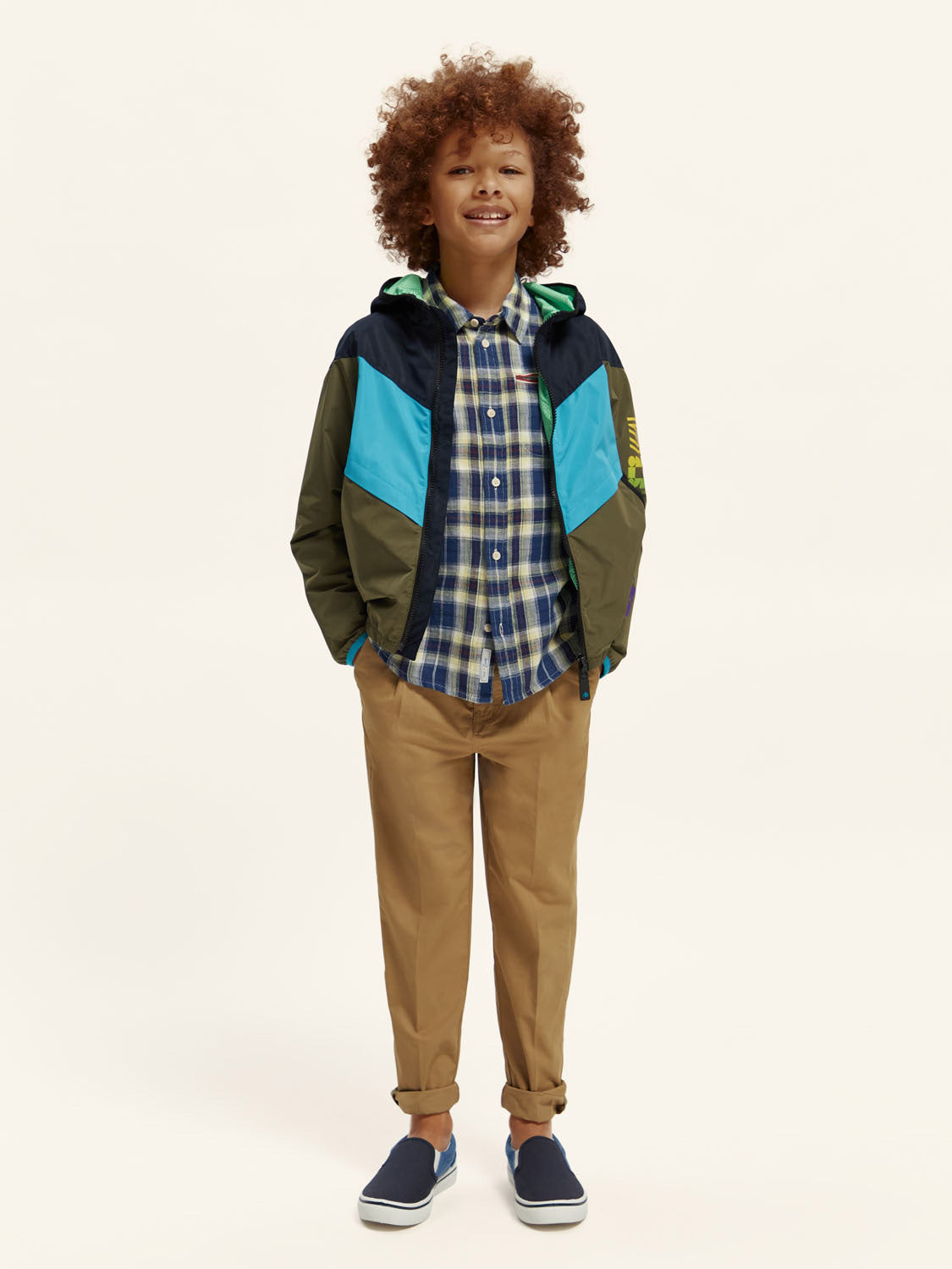 Scotch & Soda Kids Chinos Peached loose tapered chino Beige in Beige 6806312515-2.jpg | NICKIS.com