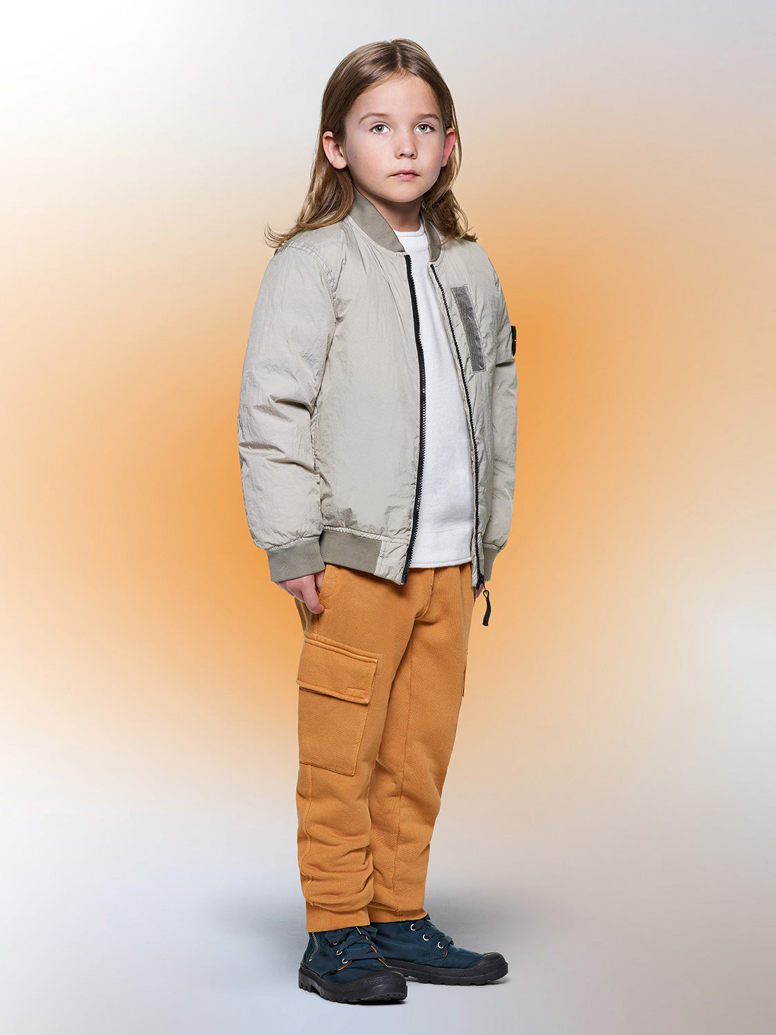 STONE ISLAND JUNIOR Kids Down Jacket Khaki in Khaki 6806515848-2.jpg | NICKIS.com