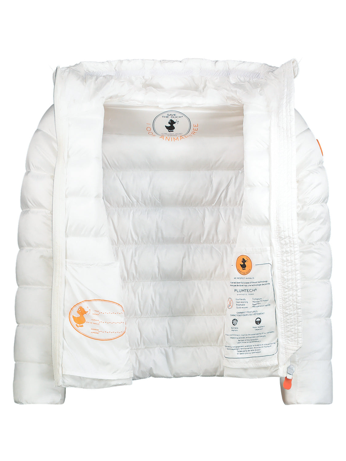 Save the Duck Kids winter jacket Bibi White in White 6806795017-6.jpg | NICKIS.com