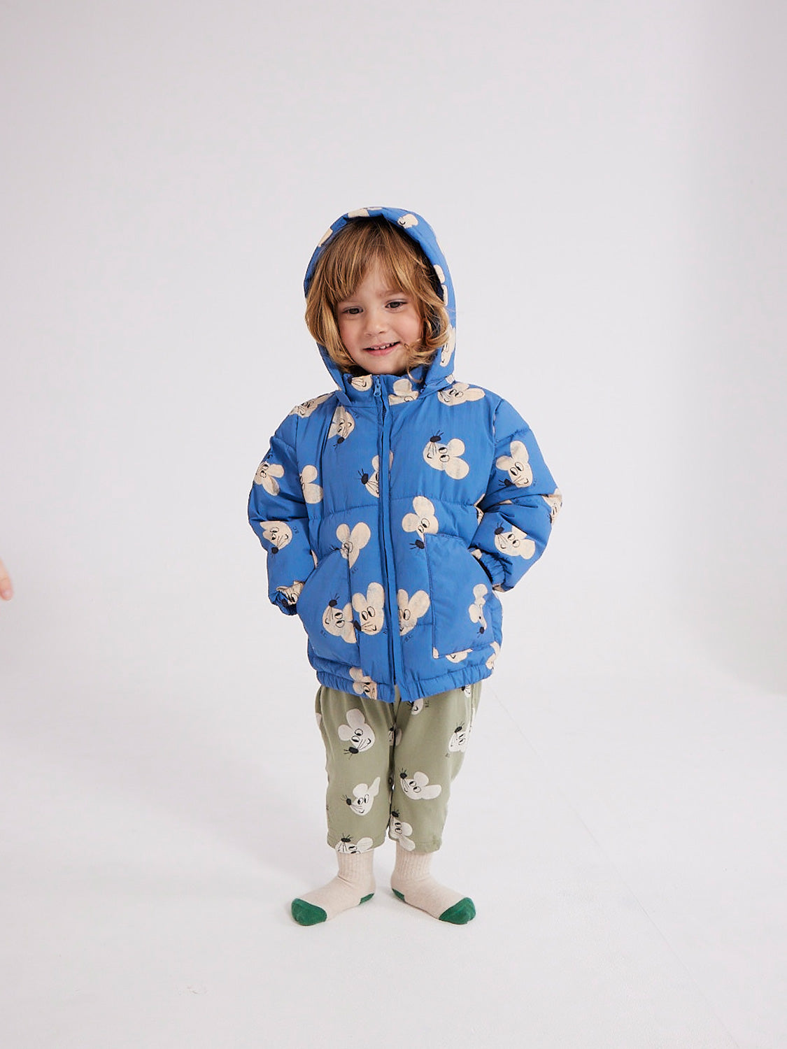 Bobo Choses Kids winter jacket Mouse Blue in Blue 6806911883-2.jpg | NICKIS.com