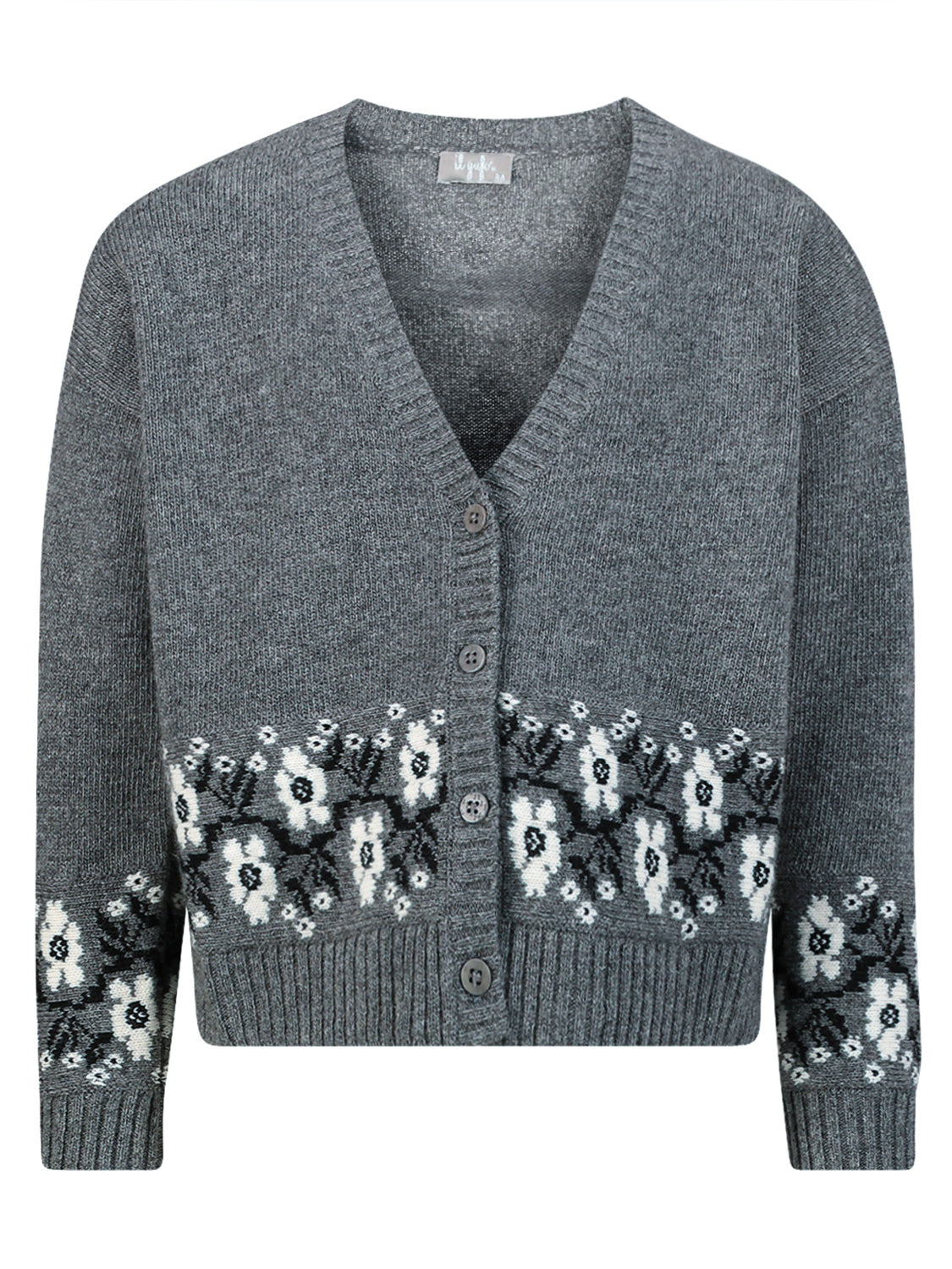 Il Gufo Kids cardigan Anthracite Grey in Anthracite Grey 6807040118-1.jpg | NICKIS.com