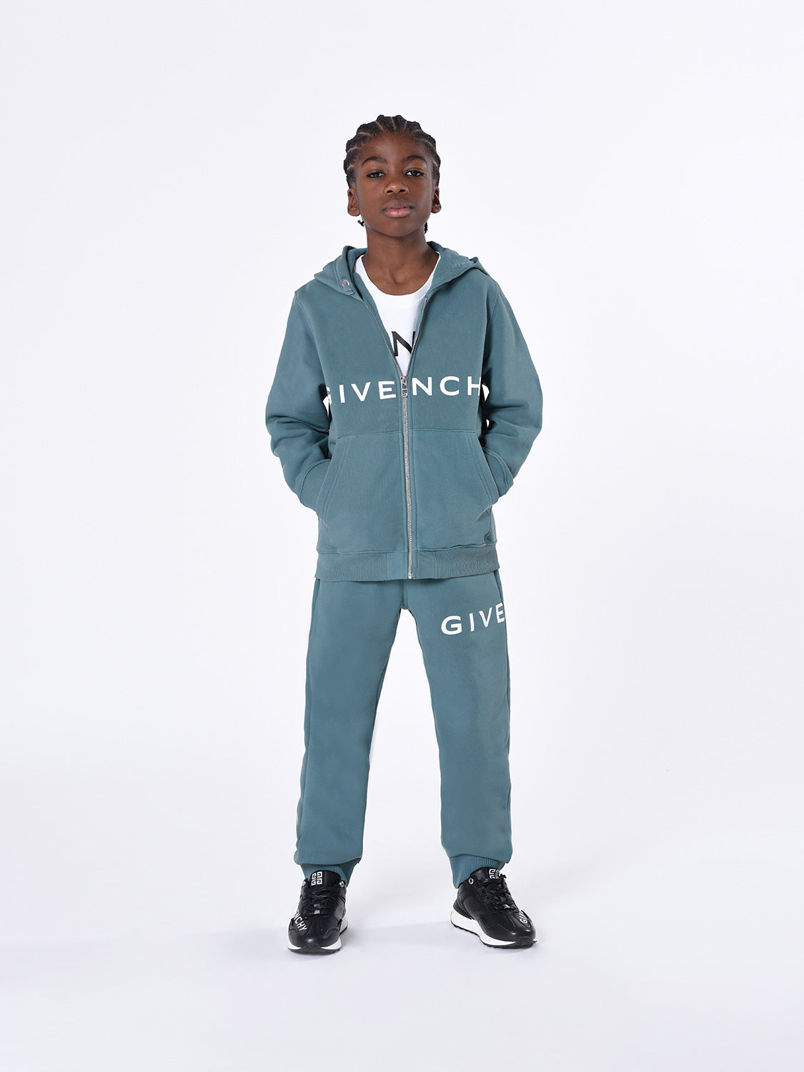 Givenchy Kids sweatpants Turquoise in Turquoise 6807043679-2.jpg | NICKIS.com