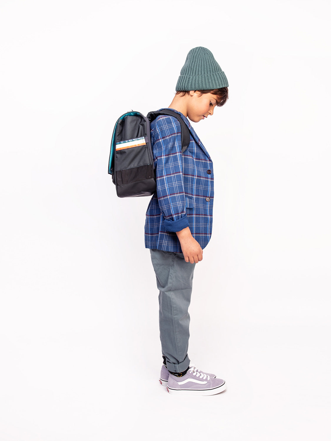 Jeune Premier Kids Satchels Midi Reflectosaurus Anthracite Grey in Anthracite Grey 6807044311-9.jpg | NICKIS.com