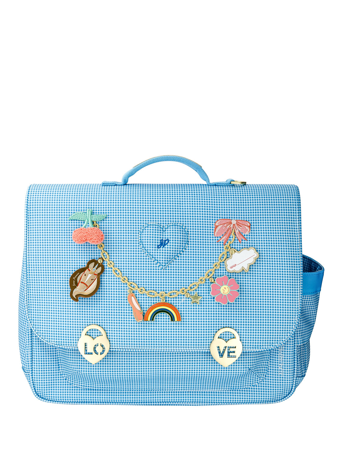 Jeune Premier Kids Satchels Midi Vichy Love Blue in Blue 6807401690-1.jpg | NICKIS.com