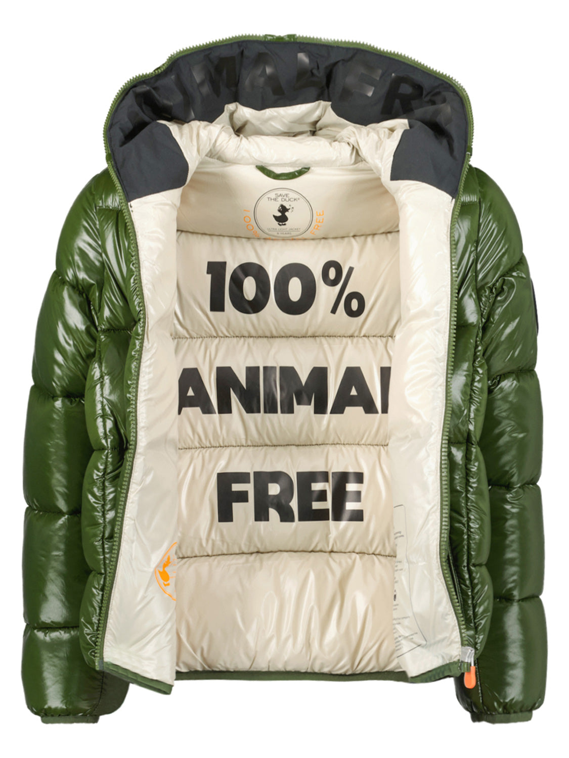 Save the Duck Kids winter jacket Artie Olive Green in Olive Green 6807464711-6.jpg | NICKIS.com