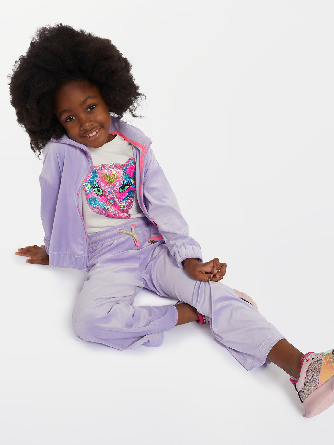 Billieblush Kids sweatpants Lilac in Lilac 6807506581-2.jpg | NICKIS.com