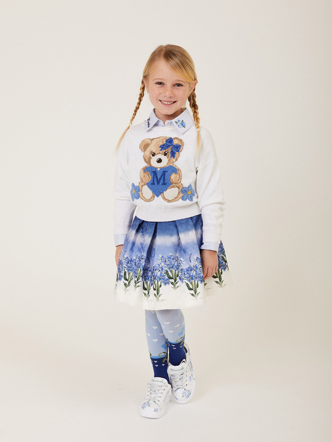 Monnalisa Kids Sweaters White in White 6807613928-2.jpg | NICKIS.com