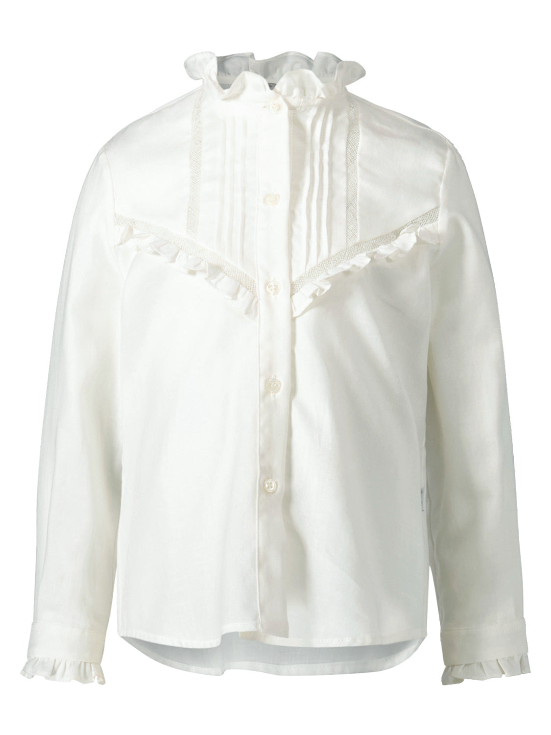 Il Gufo Kids blouse White in White 6807662388-1.jpg | NICKIS.com