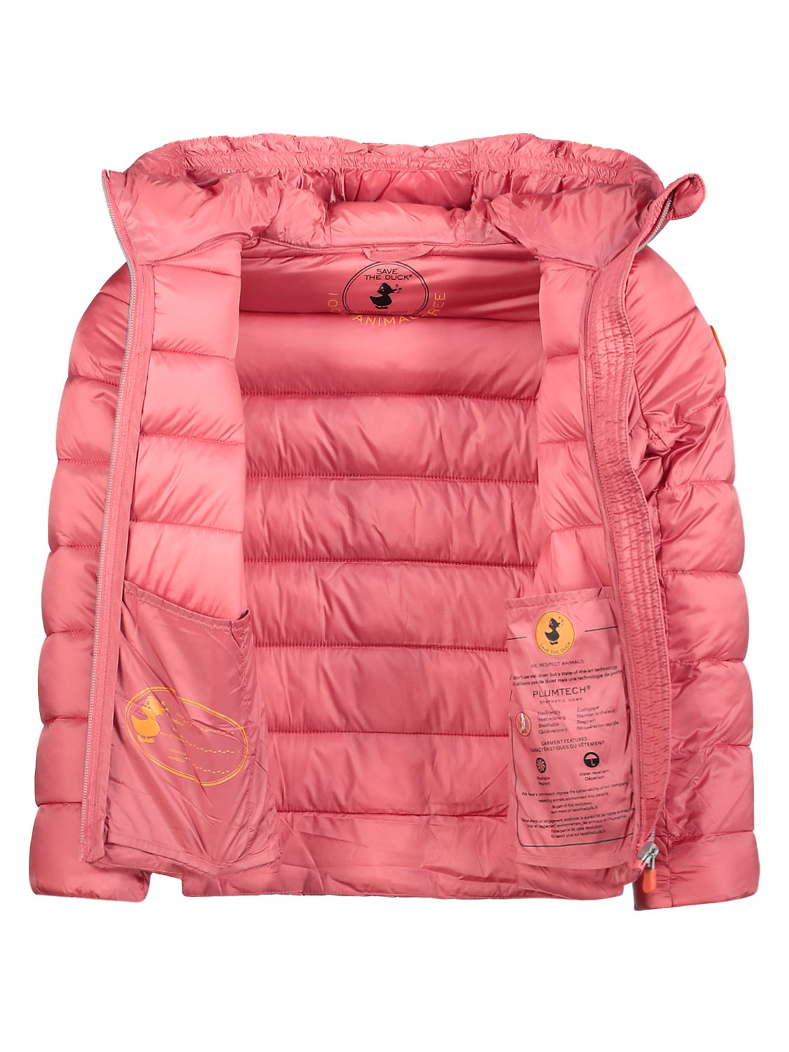 Save the Duck Kids winter jacket Bibi Coral in Coral 6808048727-6.jpg | NICKIS.com