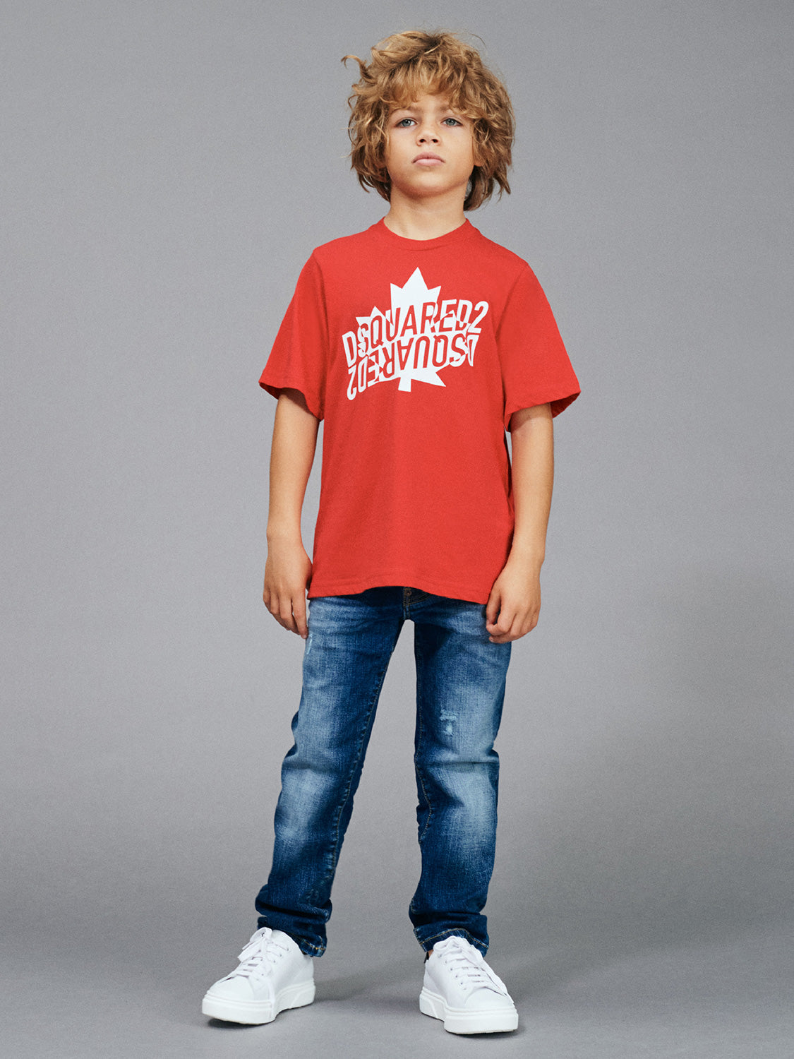 DSQUARED2 Kids t-shirt Slouch Fit Red in Red 6808080227-2.jpg | NICKIS.com