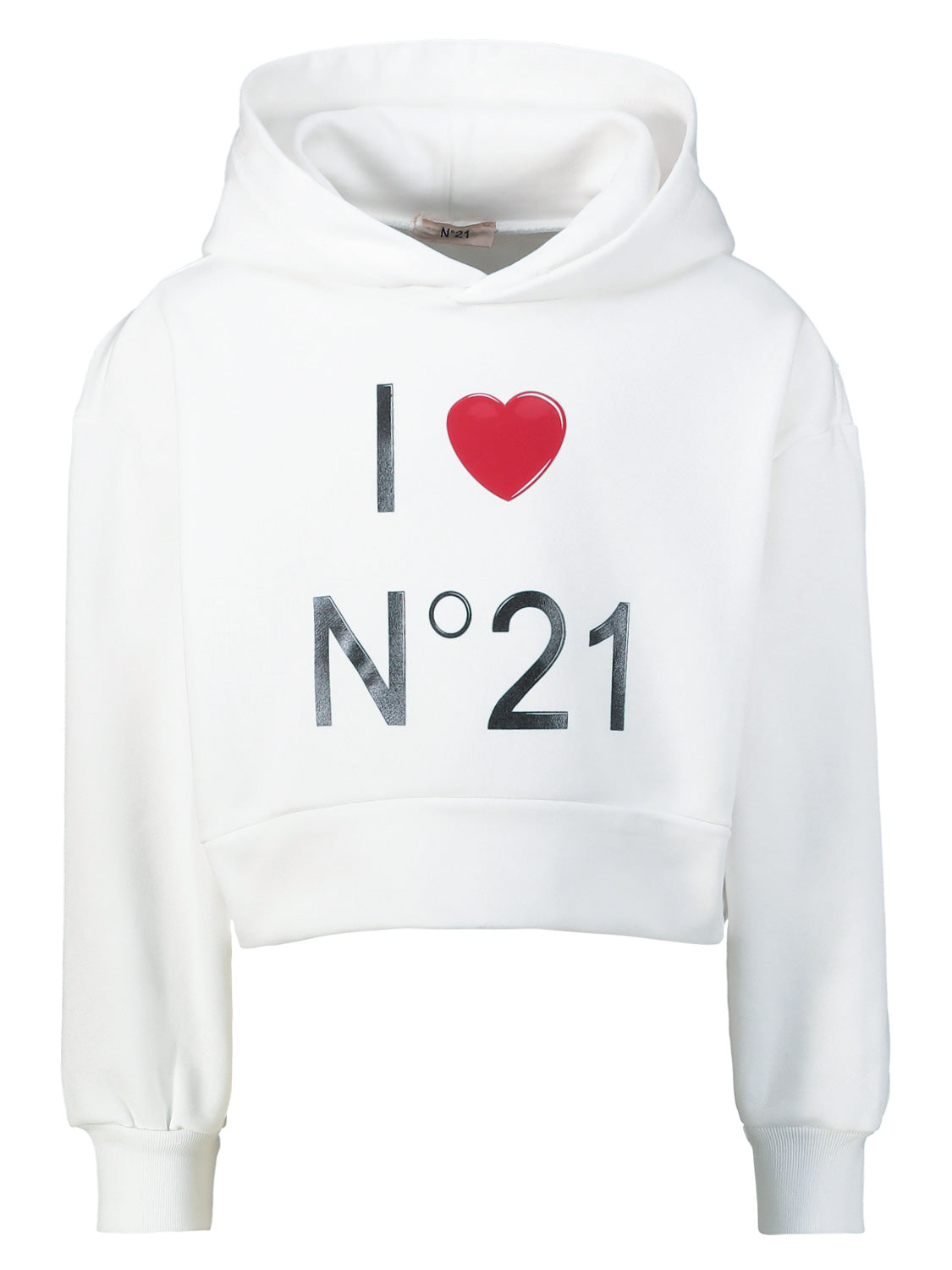 N°21 Kids hoodie White in White 6808138827-1.jpg | NICKIS.com