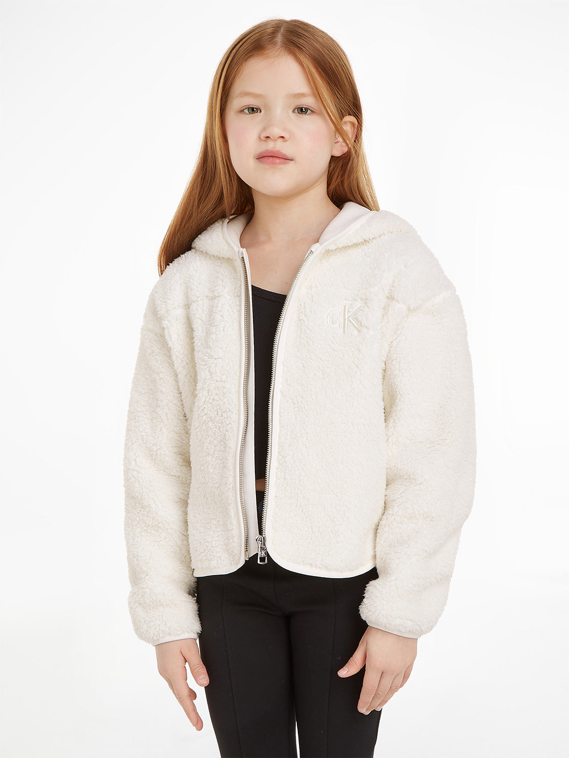 Calvin Klein Kids Sweat Jacket White in White 6808273576-2.jpg | NICKIS.com