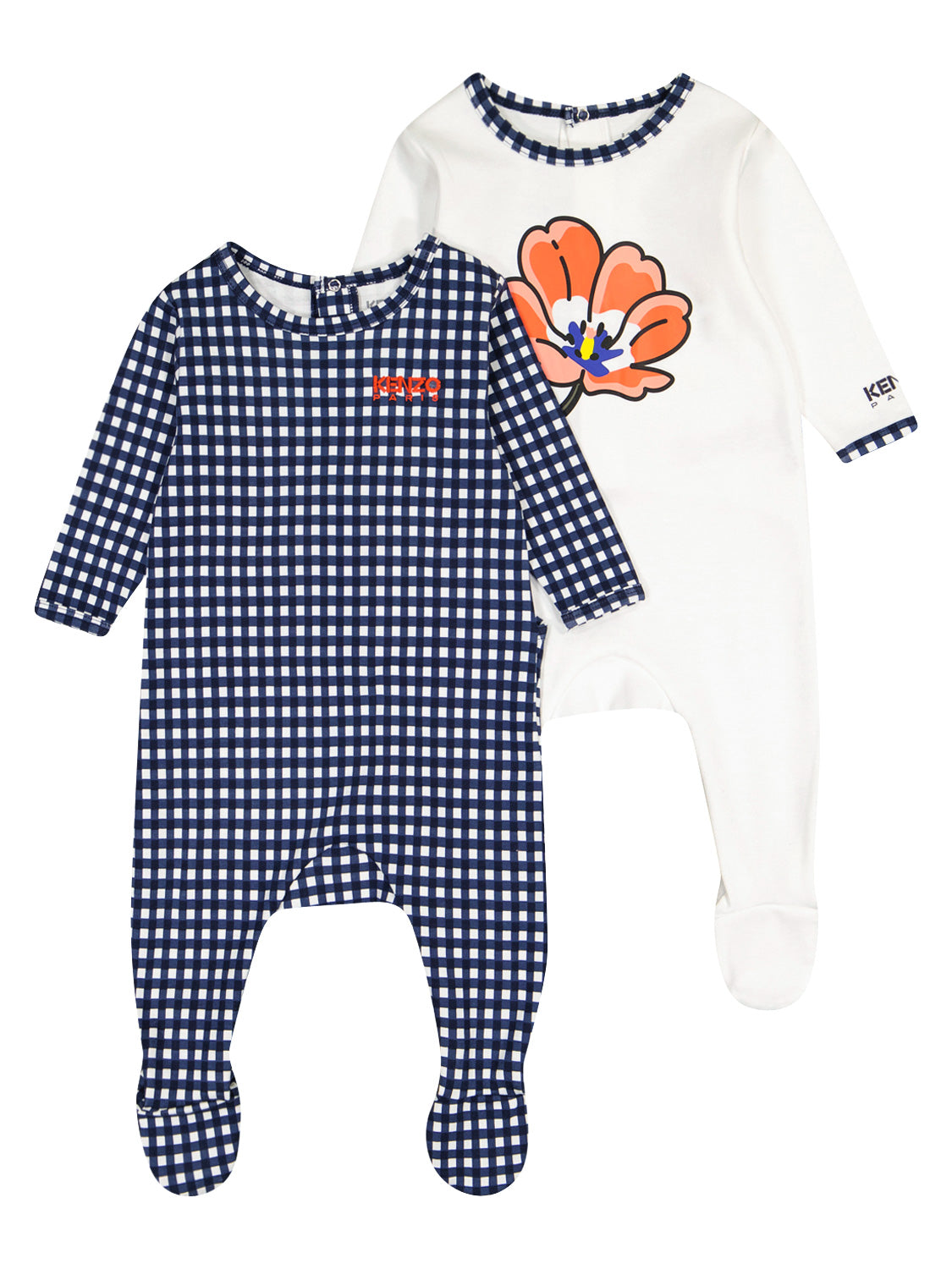 Kenzo Kids Kids babygrow White in White 6808521460-1.jpg | NICKIS.com