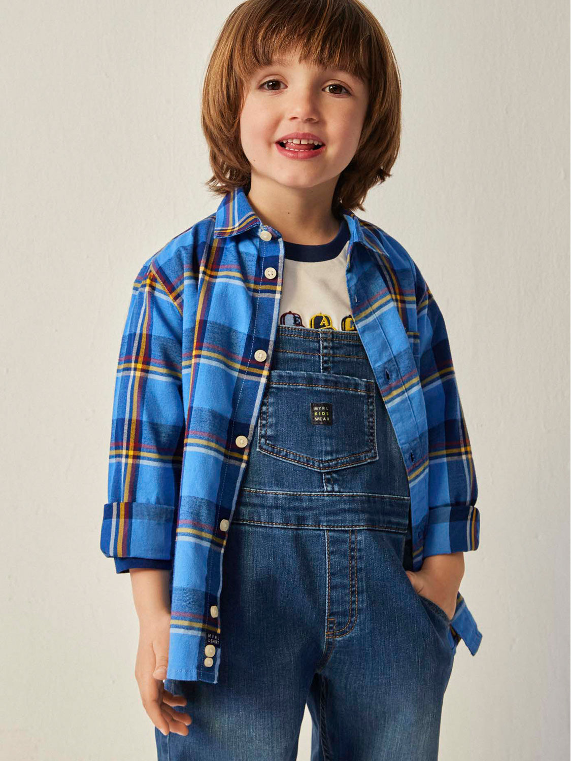 Mayoral Kids shirt Blue in Blue 6808685683-2.jpg | NICKIS.com