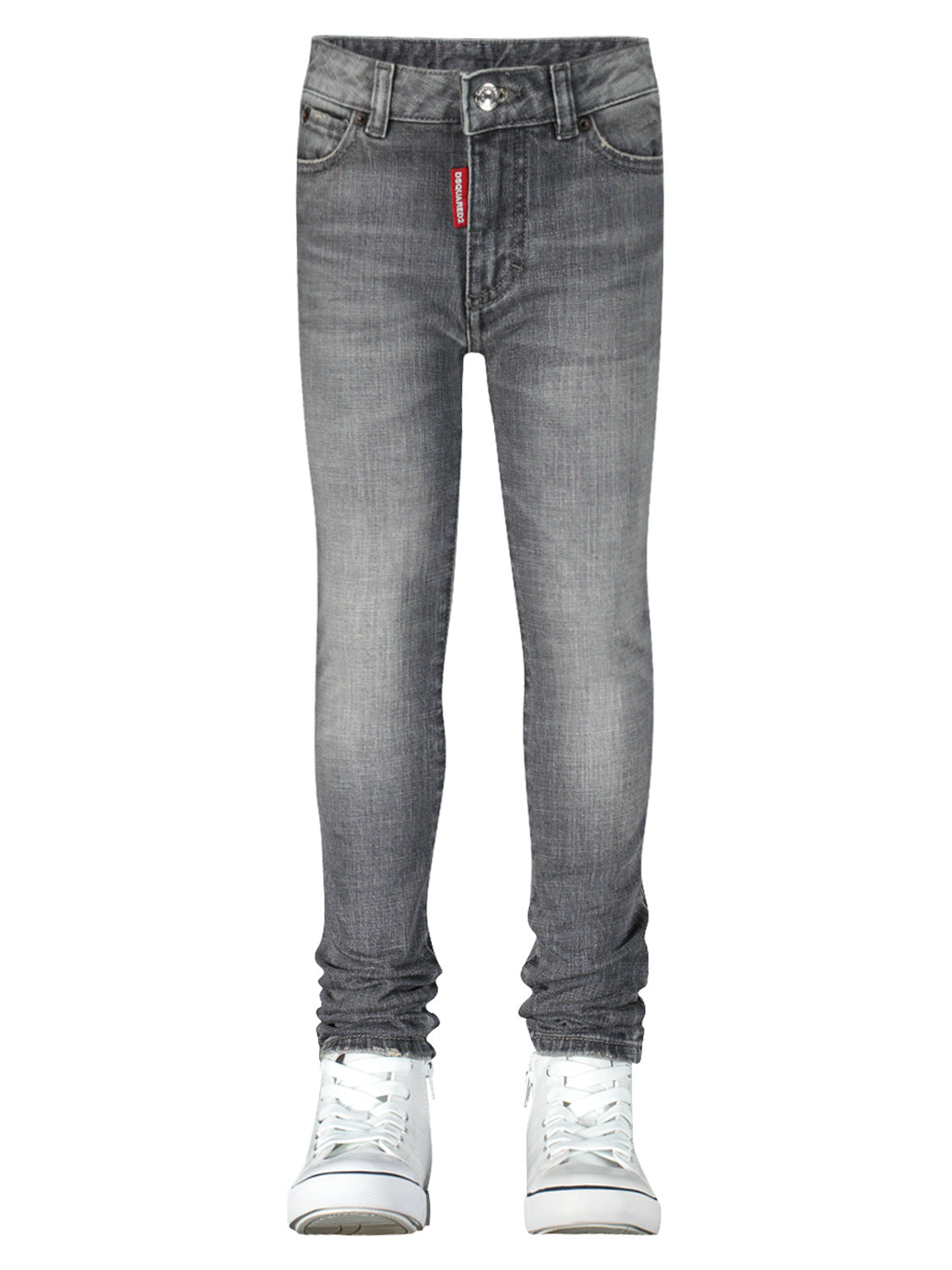 DSQUARED2 Kids jeans M/Waist Twiggy J Grey in Grey 6808729212-2.jpg | NICKIS.com